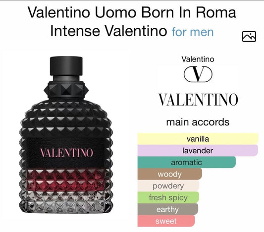 Valentino Uomo Born In Roma 3.4 oz Eau De Parfum Intense Men Original Box Sealed
